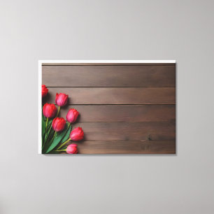 Lienzo Tulipanes de primavera para el Día de San Valentín