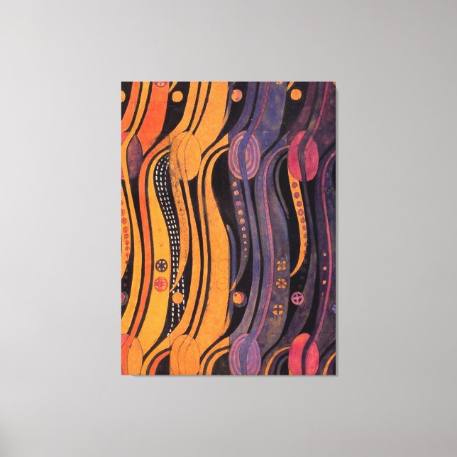 Lienzo Tulipanes Estilizados Vintage (Anverso)