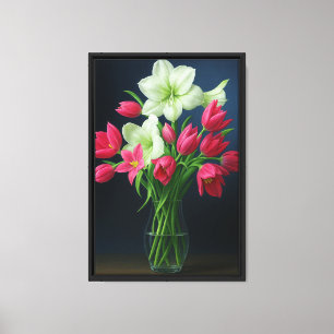 Lienzo Tulipanes y Amaryllis en vida residual