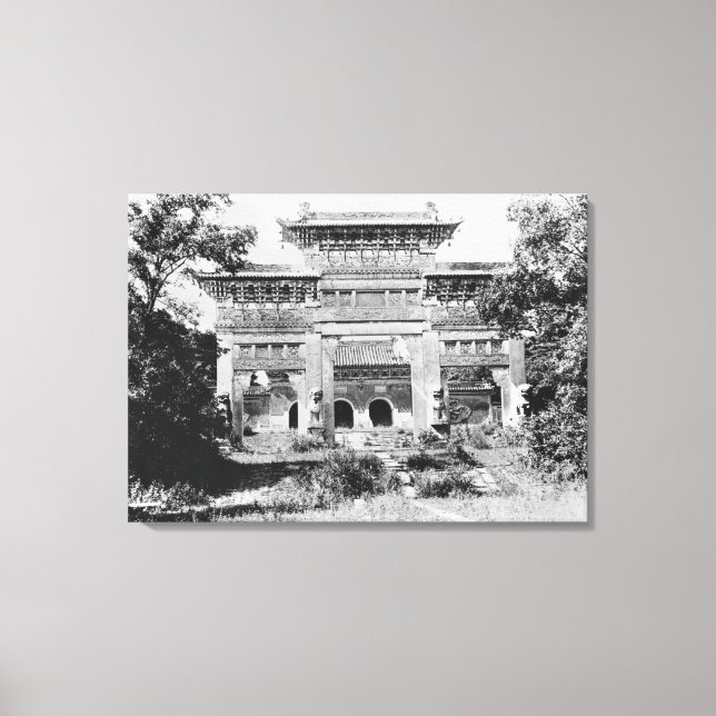 Lienzo Tumba del emperador Qing Taizong (Anverso)