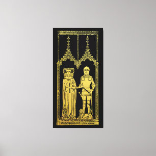Lienzo Tumba medieval Brass Rubbing Knight, Lady and Chil