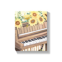 Tune in Bloom | Girasoles Florales en Acuarela par