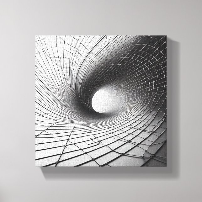 Lienzo Túnel de estructura de alambre abstracto minimalis (Anverso)