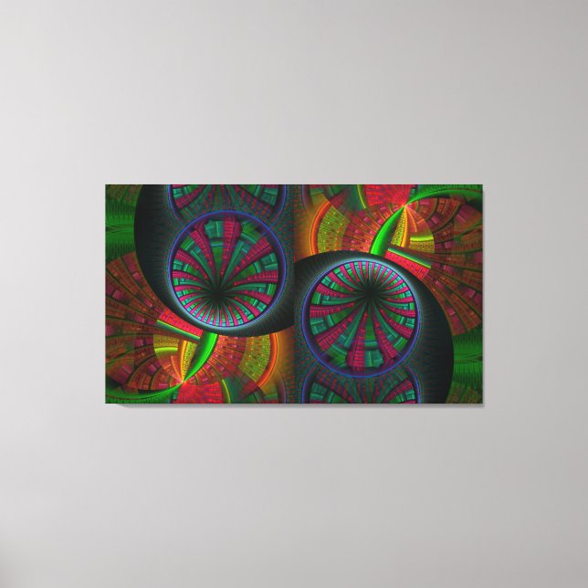Lienzo Tunneling Fractal Psychedelic (Anverso)