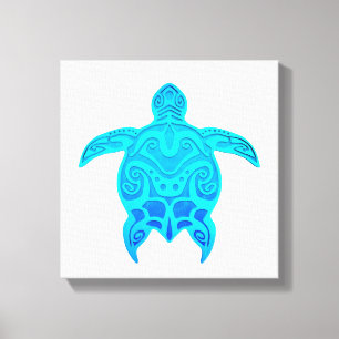 Lienzo Turba tribal azul