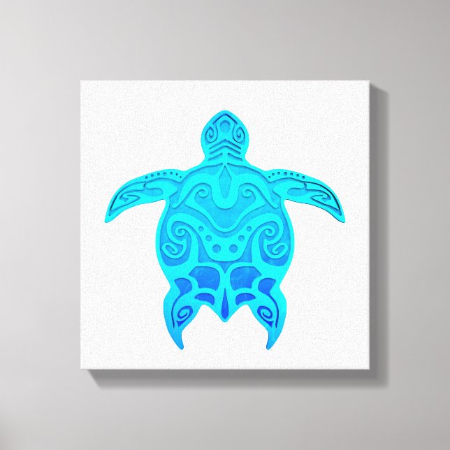 Lienzo Turba tribal azul (Anverso)