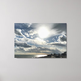 Lienzo Turbulentos Cielos Sobre Hythe Bay Kent.