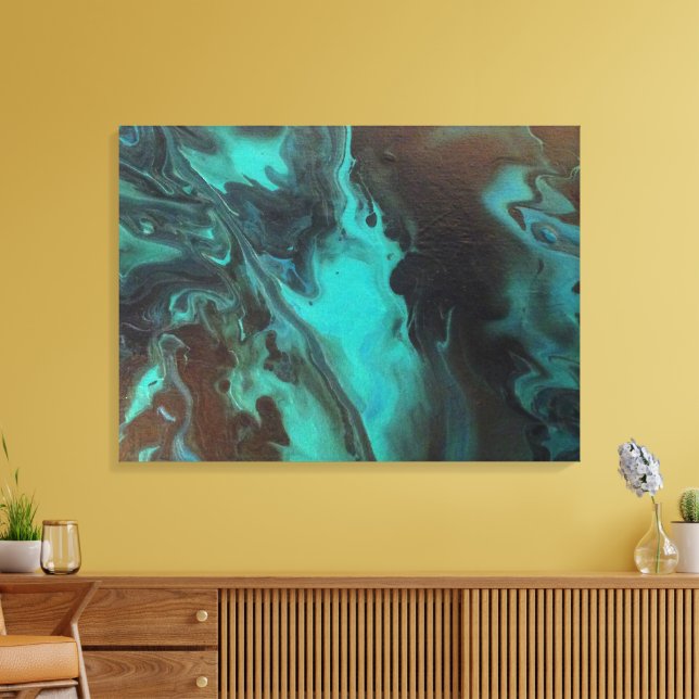 Lienzo Turquesa profundo (Insitu (Sala de estar))