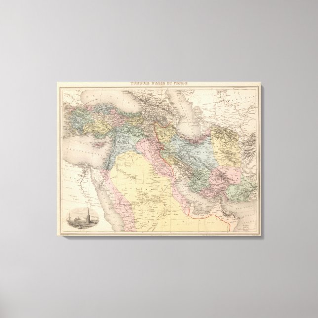 Lienzo Turquía asiática y Persia (Anverso)