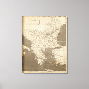 Lienzo Turquía en el mapa de Europa por Arrowsmith