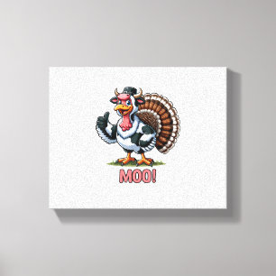 Lienzo Turquía En La Vaca, Un Día De Acción De Gracias Mu