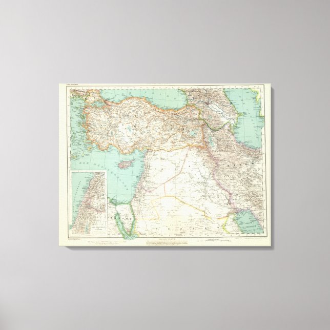 Lienzo Turquía, Iraq, Asia (Anverso)