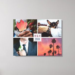 Lienzo TUS FOTOS, MONOGRAMAS Y personalizado ANUAL