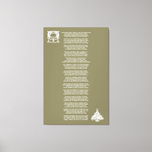 Lienzo Twas la noche antes de la lona del poema del