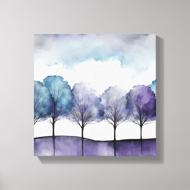 Lienzo Twilight Silhouette Trees (Anverso)