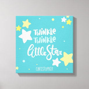 Lienzo Twinkle twinkle pequeña estrella vivero de pared