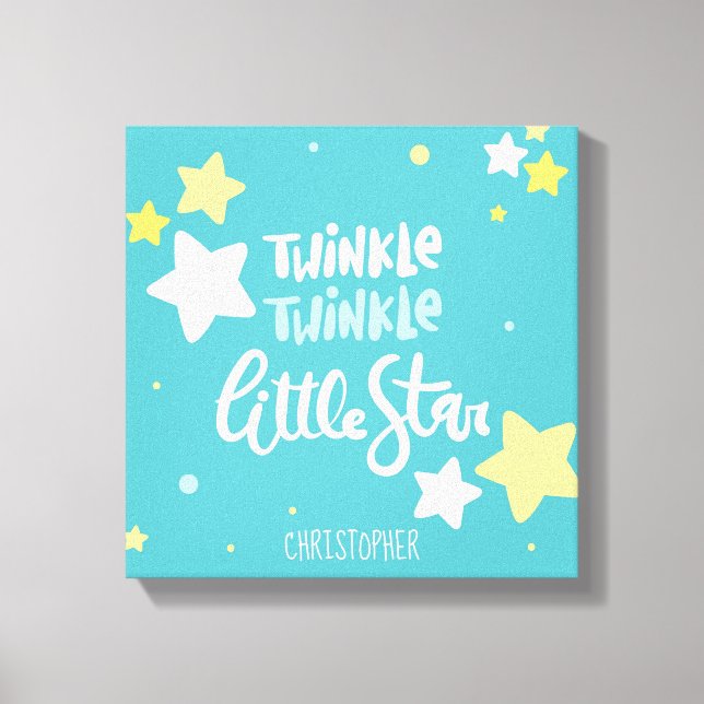 Lienzo Twinkle twinkle pequeña estrella vivero de pared (Anverso)