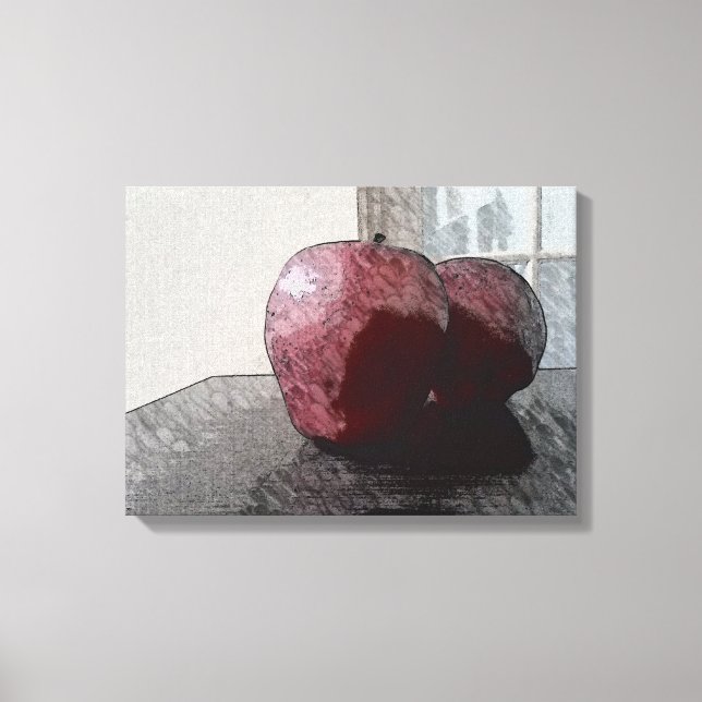 Lienzo Two Apples Digital Art (Anverso)
