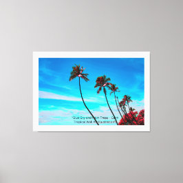 Lienzo Two Palm Trees Wall Art | Tropical Minimalist