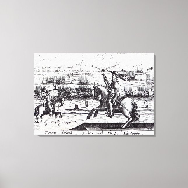 Lienzo Tyrone deseó un callejón con el teniente del Señor (Anverso)