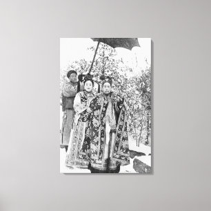 Lienzo Tz'u su (1835-1908) viudas de emperatriz de China,