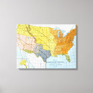 LIENZO U.S. MAPA, 1776-1884