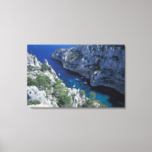 Lienzo UE, Francia, Provenza, Costa de la Riviera Frances (Anverso)