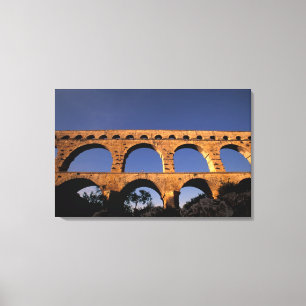 Lienzo UE, Francia, Provenza, Gard, Pont du Gard. romano