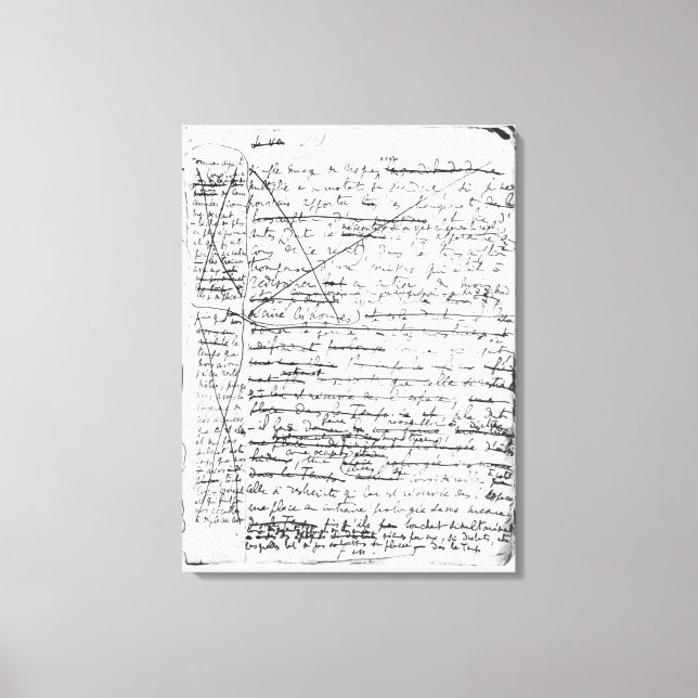 Lienzo Última página de 'A la Recherche du Temps Perdu' (Anverso)