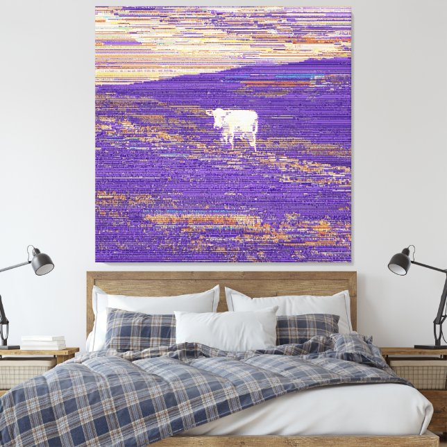 Lienzo Última Transmisión o Vaca en un Campo (Insitu(Dormitorio))