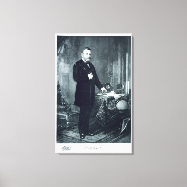 Lienzo Ulysses S. Grant, 18º Presidente de los Estados Un (Anverso)