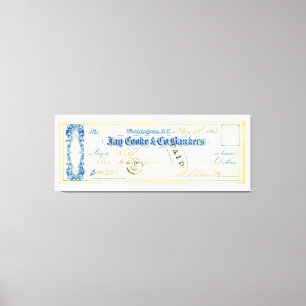 Lienzo Ulysses S. Grant Firmó Check desde el 17 de mayo d