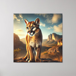 Lienzo Um linda Onça Parda próximo da Chapada Diamantina