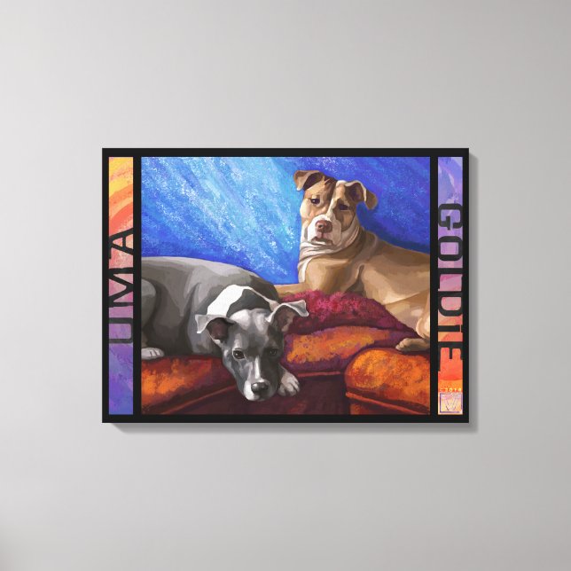 Lienzo Uma y Goldie (Anverso)