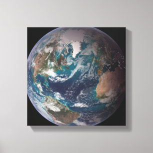 Lienzo Un a la vista de la tierra que muestra los datos