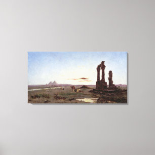 Lienzo Un acampamento beduino por un templo arruinado