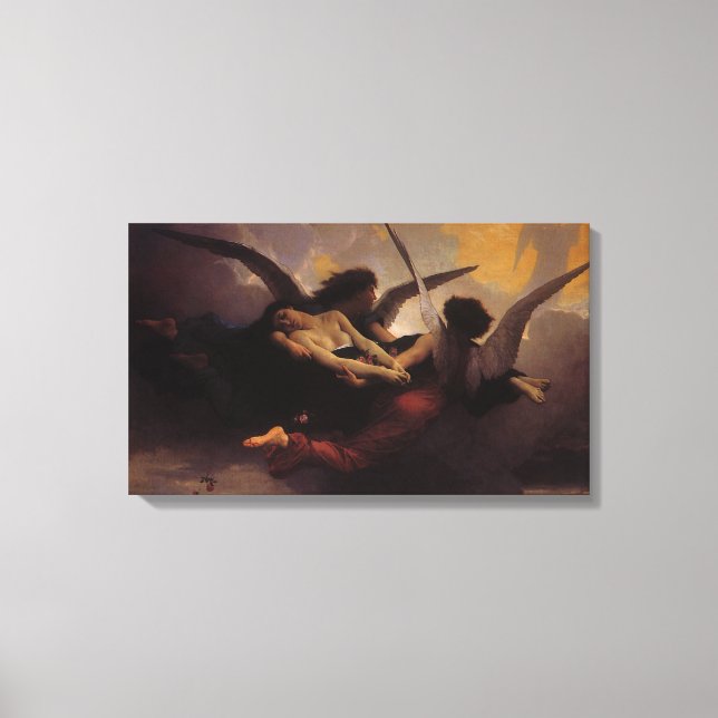 Lienzo Un alma llevada al cielo por Bouguereau (Anverso)