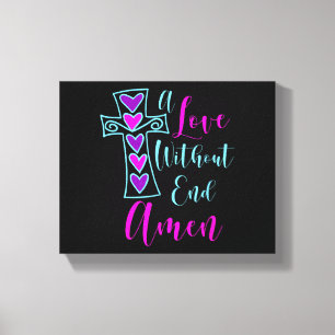 Lienzo Un Amor Sin Fin Amen Inspirado Por Jesús Cita A Ch