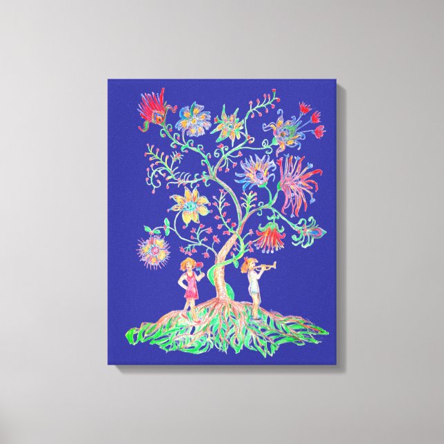 Lienzo Un árbol de la vida (Anverso)