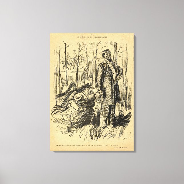 Lienzo Un asalto a la modestia o al Sr. Chamberlain (Anverso)