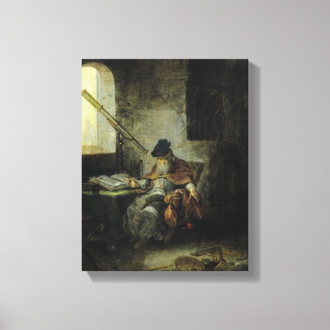 Lienzo Un astrónomo (Anverso)