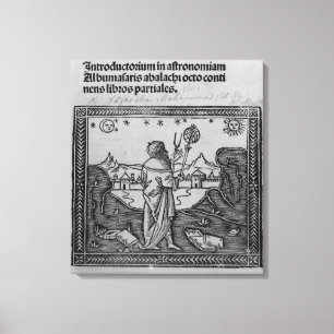 Lienzo Un astrónomo stargazing