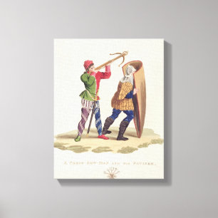 Lienzo Un ballestero y su Paviser, 1433, de 'Ancien