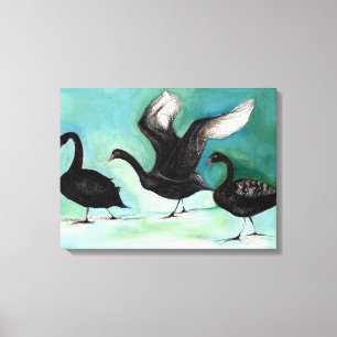 Lienzo Un ballet de los cisnes negros 2013