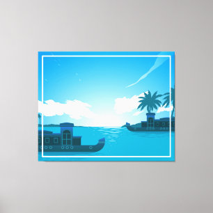 Lienzo Un barco en el mar