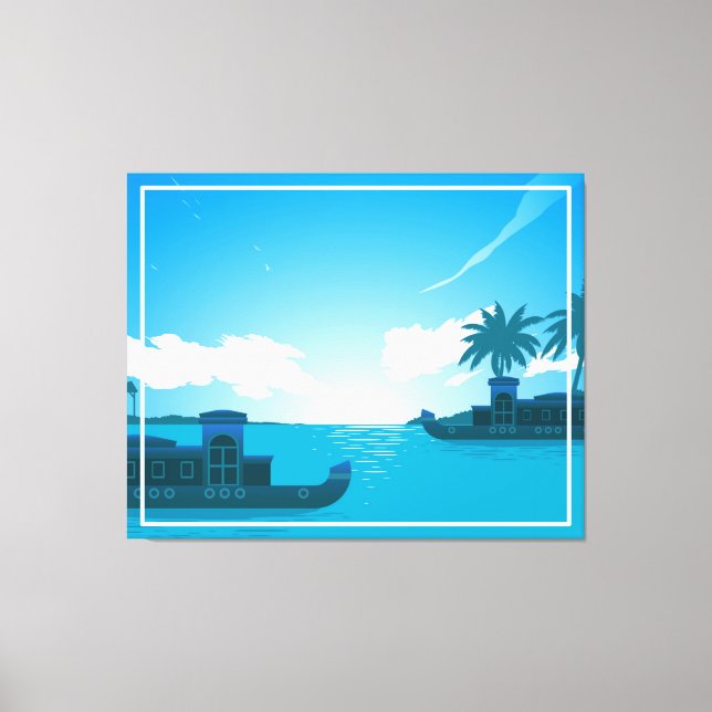 Lienzo Un barco en el mar (Anverso)