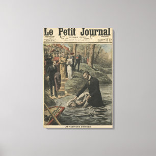 Lienzo Un bautismo adventista en el La Marne