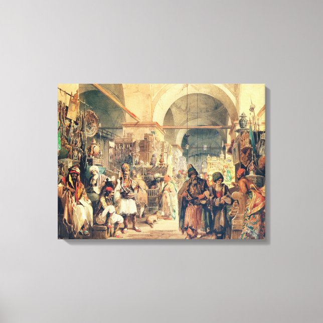 Lienzo Un bazar turco, 1854 (lápiz y con papel) (Anverso)