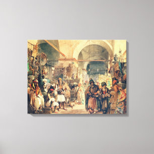 Lienzo Un bazar turco, 1854 (lápiz y con papel)