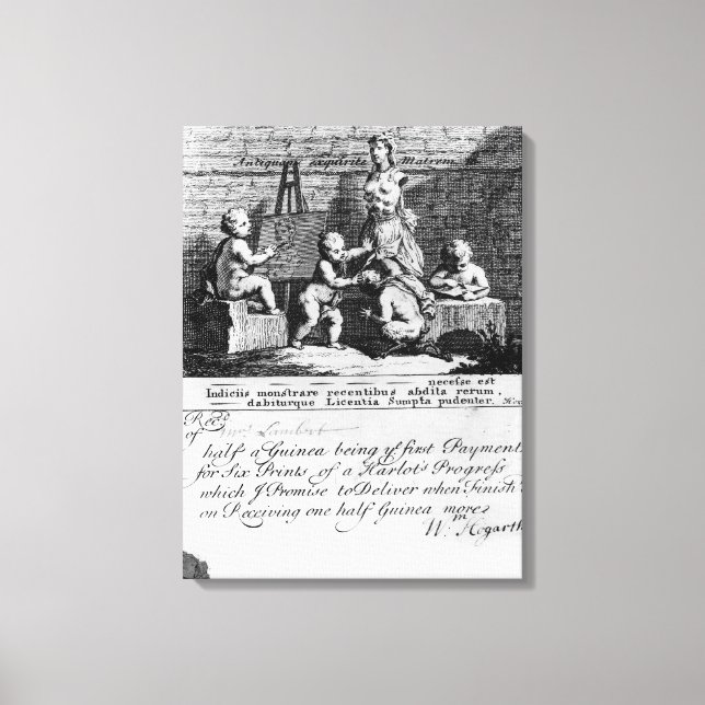 Lienzo Un billete de suscripción para 'A Harlot's (Anverso)